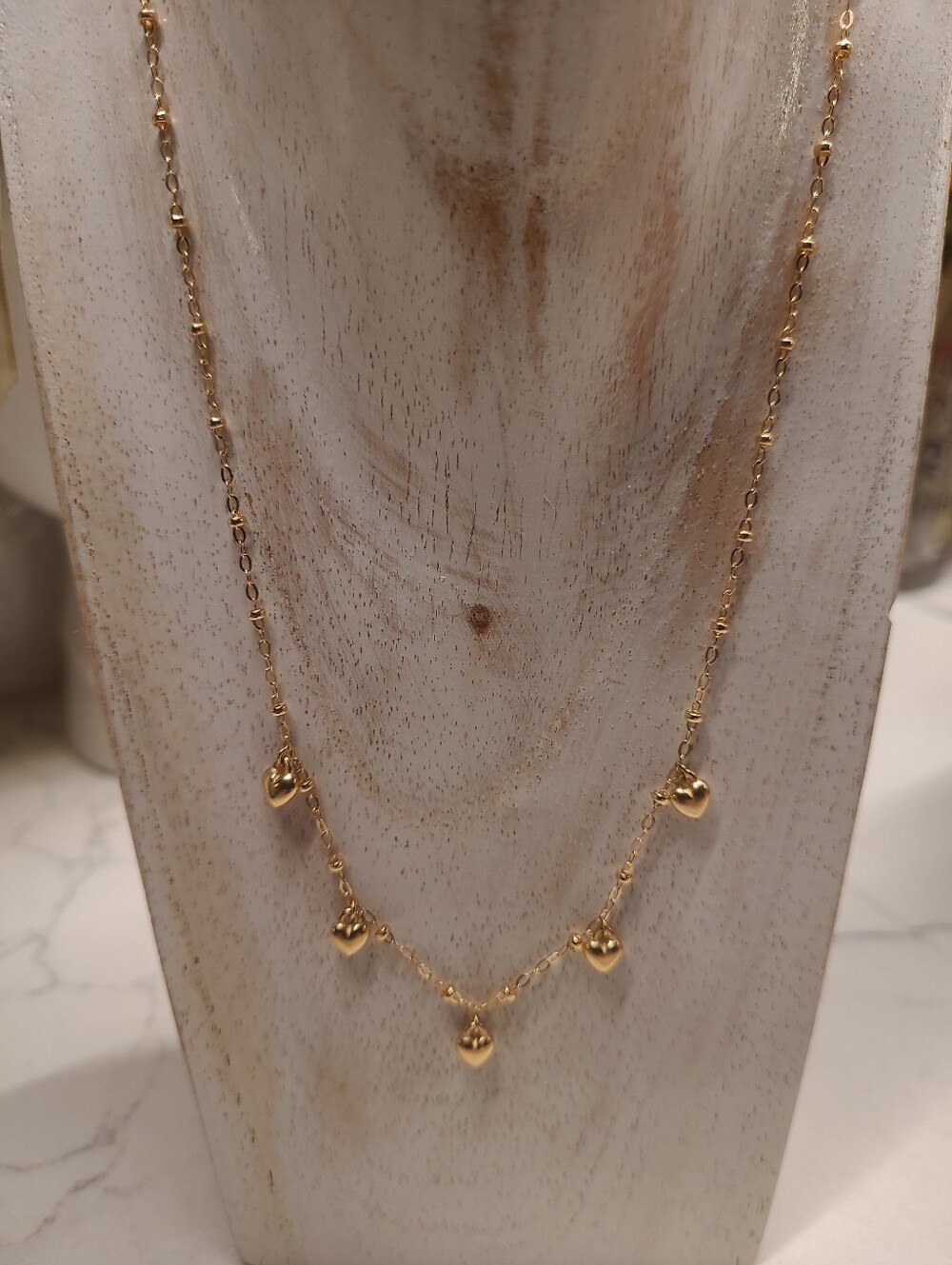 James Avery Gold Hearts Drop Necklace